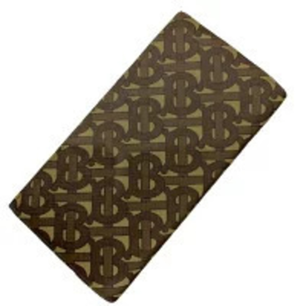 Burberry E Bi Wallet Monogram fold BRIDLE canvas Long TB Brown